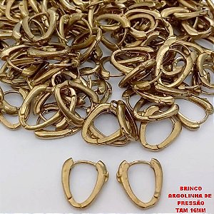 BRINCO BRUTO PRONTO PARA O BANHO(CX186) - ARGOLINHA DE PRESSÃO (TRANQUETA)TAMANHO 16MM(PESO DO PAR 1.9GR) - BRU25910