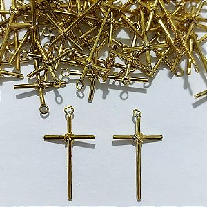 ACESSÓRIO NO BRUTO PRONTO PARA O BANHO - (E6000) CRUCIFIXO 24MM - PESO 0,2GR - COMPOSIÇÃO 100% LATÃO - BRU27003