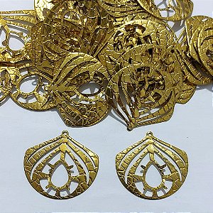 ACESSÓRIO NO BRUTO PRONTO PARA O BANHO - (3.1499) FOLHA VAZADA 10X14MM - PESO 0,3GR - COMPOSIÇÃO 100% LATÃO - BRU27012
