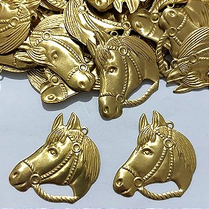 ACESSÓRIO NO BRUTO PRONTO PARA O BANHO - (3.2302A1) FACE CAVALO 35MM - PESO 2,7GR - COMPOSIÇÃO 100% LATÃO - BRU27014