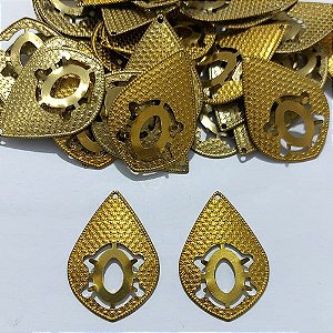 ACESSÓRIO NO BRUTO PRONTO PARA O BANHO - (3.1525) GOTA COM CHATÃO 34MM - PESO 1,5GR - COMPOSIÇÃO 100% LATÃO - BRU27016