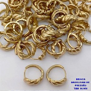 BRINCO BRUTO PRONTO PARA O BANHO(CX186) - ARGOLINHA DE PRESSÃO (TRANQUETA)TAMANHO 16MM(PESO 2,9GR) - BRU25926