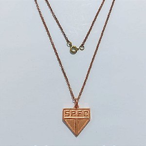GARGANTILHA NO BRUTO PRONTA PARA O BANHO(CX122) - GARGANTILHA 45CM COM PINGENTE TIME SPFC 20MM - PESO 5,8GR - BRU27068