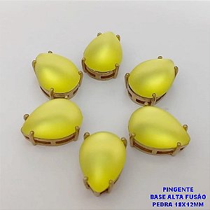 PINGENTE NO BRUTO PRONTO PARA O BANHO -(CX122) PINGENTE COM BASE EM ALTA FUSÃO COM PEDRA 18X12MM - PESO 2.2GR - COMPOSIÇÃO 100% LATÃO - BRU25961