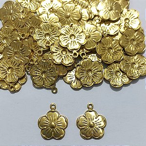 ACESSÓRIO NO BRUTO PRONTO PARA O BANHO - (5100) FLOR 13MM - PESO 0,8GR - COMPOSIÇÃO 100% LATÃO- BRU27090