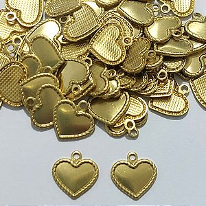 ACESSÓRIO NO BRUTO PRONTO PARA O BANHO - (3702) CORAÇÃO 12MM - PESO 0,6GR - COMPOSIÇÃO 100% LATÃO- BRU27094