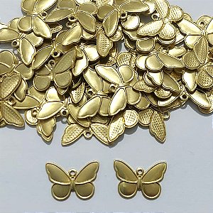 ACESSÓRIO NO BRUTO PRONTO PARA O BANHO - (5667) BORBOLETA 10X15MM - PESO 0,6GR - COMPOSIÇÃO 100% LATÃO- BRU27096