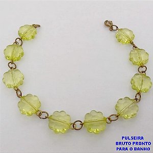 PULSEIRA NO BRUTO PRONTO PARA O BANHO -(CX187) PULSEIRA SIMPLES E DELICADA TODA EM RESINA- 18CM (PESO 6.4GR - BRU25974