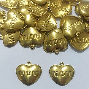 ACESSÓRIO NO BRUTO PRONTO PARA O BANHO - (3480) (CX.71) CORAÇÃO MOM 16MM - PESO 0,9GR - COMPOSIÇÃO 100% LATÃO - BRU27131