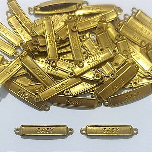 ACESSÓRIO NO BRUTO PRONTO PARA O BANHO - (3.1285) (CX.71) PLAQUINHA BABY 20MM - PESO 0,3GR - COMPOSIÇÃO 100% LATÃO - BRU27137