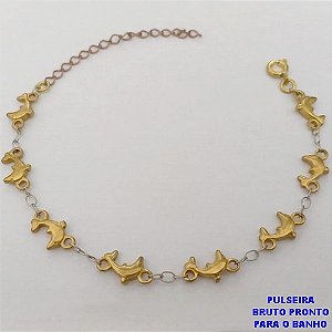 PULSEIRA NO BRUTO PRONTO PARA O BANHO(CX188)PULSEIRA SIMPLES E DELICADA DE 18CM( PESO 4.4GR -BRU26019