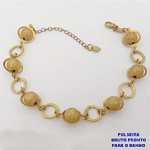 PULSEIRA NO BRUTO PRONTO PARA O BANHO(CX188)PULSEIRA SIMPLES E DELICADA DE 18CM( PESO 7.3GR -BRU26020