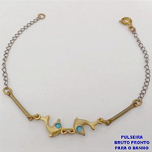 PULSEIRA NO BRUTO PRONTO PARA O BANHO(CX188)PULSEIRA SIMPLES E DELICADA DE 18CM( PESO 1.7GR -BRU26021