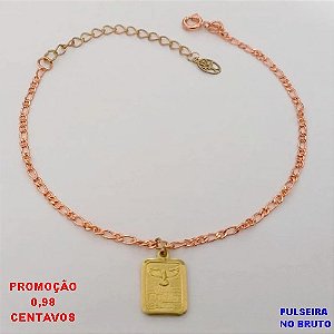 PULSEIRA NO BRUTO PRONTO PARA O BANHO(CX188)PULSEIRA SIMPLES E DELICADA 18CM( PESO 2.6GR -BRU26033