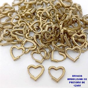 BRINCO NO BRUTO PRONTO PARA O BANHO (CX189) -BRINCO ARGOLINHA DE PRESSÃO(TRANQUETA)- TAMANHO 12MM / PESO TOTAL 1.3GR - BRU26052