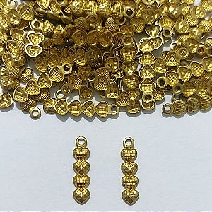 ACESSÓRIO NO BRUTO RONTO PARA O BANHO - (3235) 4 CORAÇÕES 13MM - PESO 0,3GR - COMPOSIÇÃO 100% LATÃO - BRU27141