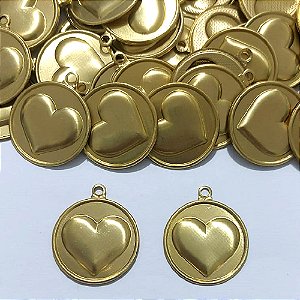 ACESSÓRIO NO BRUTO RONTO PARA O BANHO - (404) CORAÇÃO 25MM - PESO 1,8GR - COMPOSIÇÃO 100% LATÃO - BRU27144