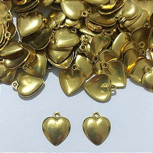 ACESSÓRIO NO BRUTO RONTO PARA O BANHO - (963) CORAÇÃO LISO 11MM - PESO 0,3GR - COMPOSIÇÃO 100% LATÃO - BRU27148