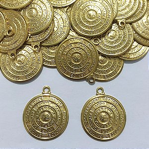 ACESSÓRIO NO BRUTO PRONTO PARA O BANHO - (2629) MEDALHA DIZERES 20MM - PESO 1,9GR - COMPOSIÇÃO 100% LATÃO - BRU27157