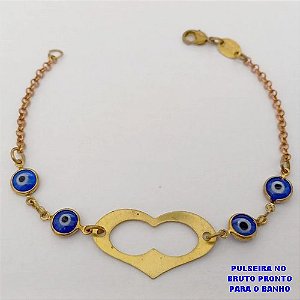 PULSEIRA NO BRUTO PRONTO PARA O BANHO(CX189) - PULSEIRA SIMPLES E DELICADA - TAMANHO 18CM - PESO TOTAL 2.9GR - BRU26056
