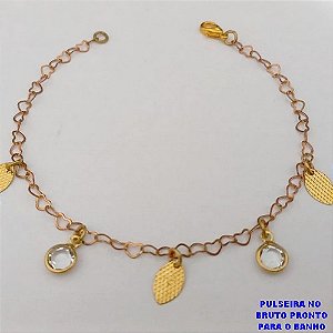 PULSEIRA NO BRUTO PRONTO PARA O BANHO(CX189) - PULSEIRA SIMPLES E DELICADA - TAMANHO 18CM - PESO TOTAL 1.8GR - BRU26057