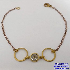 PULSEIRA NO BRUTO PRONTO PARA O BANHO(CX189) - PULSEIRA SIMPLES E DELICADA - TAMANHO 18CM - PESO TOTAL 1.9GR - BRU26058