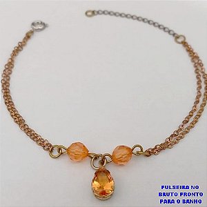 PULSEIRA NO BRUTO PRONTO PARA O BANHO(CX189) - PULSEIRA SIMPLES E DELICADA - TAMANHO 18CM - PESO TOTAL 1.9GR - BRU26059