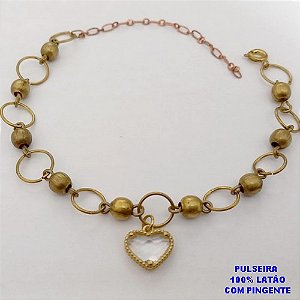 PULSEIRA NO BRUTO PRONTO PARA O BANHO(CX189) -PULSEIRA 100% LATÃO -TAMANHO 18CM - PESO TOTAL 5.9GR - BRU26073