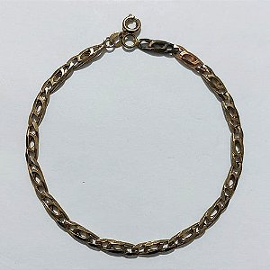 PULSEIRA NO BRUTO PRONTA PARA O BANHO(CX190)- PULSEIRA 20CM - PESO 6,5GR - COMPOSIÇÃO: 100% LATÃO - BRU27165