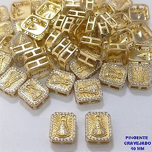 PINGENTE NO BRUTO PRONTO PARA O BANHO(CX191) PINGENTE DE NOSSA SENHORA APRAECIDA TODA CRAVEJADA TAMANHO 10MMVENDIDA POR UNIDADE) - PESO 1.5GR - BRU26777