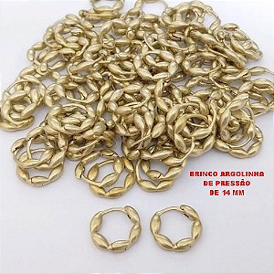 BRINCO NO BRUTO PRONTO PARA O BANHO(CX192) ARGOLINHA DE PRESSÃO(TRANQUETA) TAMANHO 14MM - PESO 2.3GR- BRU26835