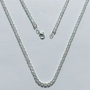 SHOCKER FOLHEADA A PRATA COM 50 MILÉSIMOS + VERNIZ DIAMOND - SHOCKER TODA EM ZIRCÔNIA CRISTAL 40CM - PRA1197
