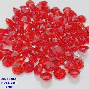 ACESSORIO NO BRUTO PRONTO PARA O BANHO(CX194) ZIRCONIA "( ROSE CUT )" TAMANHO 8MM - VENDIDA POR UNIDADE - PESO DA UNIDADE 0,03GR - BRU26922