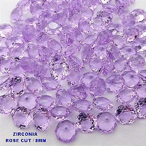 ACESSORIO NO BRUTO PRONTO PARA O BANHO(CX194) ZIRCONIA "( ROSE CUT )" TAMANHO 8MM - VENDIDA POR UNIDADE - PESO DA UNIDADE 0,03GR - BRU26926