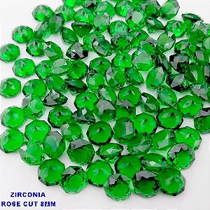 ACESSORIO NO BRUTO PRONTO PARA O BANHO(CX194) ZIRCONIA "( ROSE CUT )" TAMANHO 8MM - VENDIDA POR UNIDADE - PESO DA UNIDADE 0,03GR - BRU26933