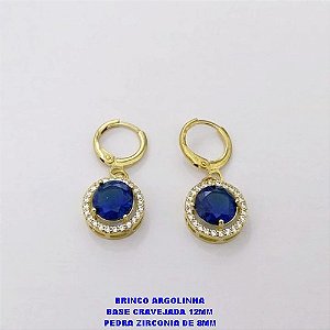 BRINCO NO BRUTO PRONTO PARA O BANHO()- BRINCO ARGOLINHA DE PRESSÃO(TRANQUETA) BASE DE 12MM EM ALTA FUSÃO E PEDRA DE ZIRCONIA CENTRAL DE 8MM- PESO TOTAL 3.7GR - BRU26941