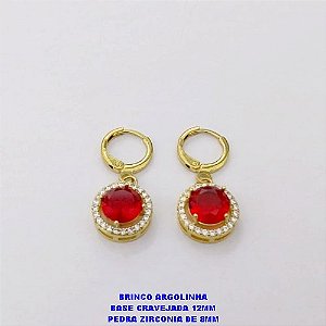 BRINCO NO BRUTO PRONTO PARA O BANHO()- BRINCO ARGOLINHA DE PRESSÃO(TRANQUETA) BASE DE 12MM EM ALTA FUSÃO E PEDRA DE ZIRCONIA CENTRAL DE 8MM- PESO TOTAL 3.7GR - BRU26942