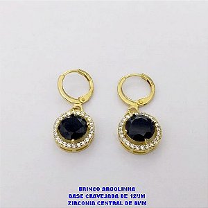 BRINCO NO BRUTO PRONTO PARA O BANHO()- BRINCO ARGOLINHA DE PRESSÃO(TRANQUETA) BASE DE 12MM EM ALTA FUSÃO E PEDRA DE ZIRCONIA CENTRAL DE 8MM- PESO TOTAL 3.7GR - BRU26945