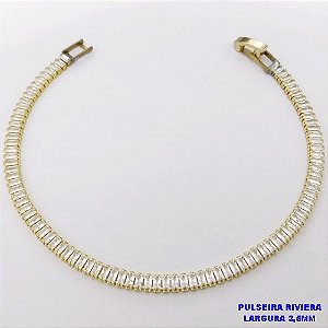 PULSEIRA NO BRUTO PRONTO PARA O BANHO(CX194)- PULSEIRA RIVIERA DE 18CM (LARGURA 3,5MM)- PESO TOTAL 4,5GR - BRU26950