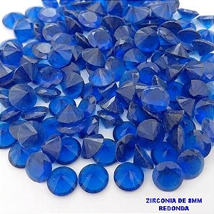 ACESSÓRIO NO BRUTO PRONTO PARA O BANHO -(POTE) ZIRCÔNIA REDONDA - TAMANHO 8MM - (VENDA POR UNIDADE) - BRU28004