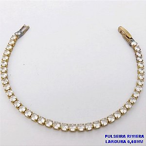 PULSEIRA NO BRUTO PRONTO PARA O BANHO(CX194)- PULSEIRA RIVIERA DE 16CM (LARGURA 8MM)- PESO TOTAL 4,3GR - BRU28008