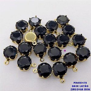 PINGENTE NO BRUTO PRONTO PARA O BANHO /PINGENTE COM BASE 100% LATÃO DE 8MM(ZIRCONIA DE 8MM)VENDIDA POR UNIDADE / PESO 0,05GR - BRU28058