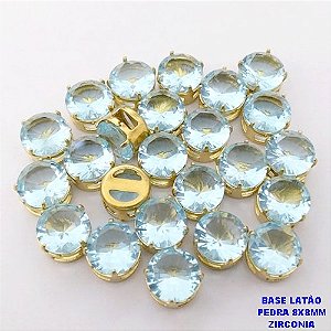 PINGENTE NO BRUTO PRONTO PARA O BANHO(POTE) /PINGENTE COM BASE 100% LATÃO DE 8X8MM(ZIRCONIA DE 8X8MM)VENDIDA POR UNIDADE / PESO 0,05GR - BRU28071