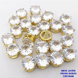 PINGENTE NO BRUTO PRONTO PARA O BANHO(POTE) /PINGENTE COM BASE 100% LATÃO DE 8MM(ZIRCONIA DE 8X8MM)VENDIDA POR UNIDADE / PESO 0,05GR - BRU28074