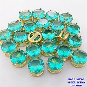 PINGENTE NO BRUTO PRONTO PARA O BANHO(POTE) /PINGENTE COM BASE 100% LATÃO DE 8MM(ZIRCONIA DE 8X8MM)VENDIDA POR UNIDADE / PESO 0,05GR - BRU28075