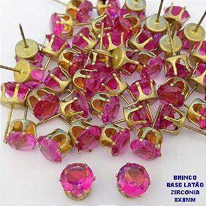 BRINCO NO BRUTO PRONTO PARA O BANHO (POTE)BRINCO COM BASE 100% LATÃO)TAMANHO 8X8MM / PESO DO PAR 1GR - BRU28094