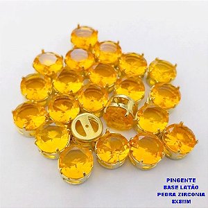 PINGENTE NO BRUTO PRONTO PARA O BANHO(POTE) /PINGENTE COM BASE 100% LATÃO DE 8X8MM(ZIRCONIA DE 8X8MM)VENDIDA POR UNIDADE / PESO 0,05GR - BRU28124