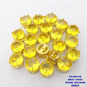 PINGENTE NO BRUTO PRONTO PARA O BANHO(POTE) /PINGENTE COM BASE 100% LATÃO DE 8X8MM(ZIRCONIA DE 8X8MM)VENDIDA POR UNIDADE / PESO 0,05GR - BRU28125