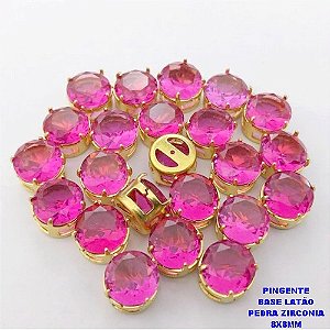 PINGENTE NO BRUTO PRONTO PARA O BANHO(POTE) /PINGENTE COM BASE 100% LATÃO DE 8X8MM(ZIRCONIA DE 8X8MM)VENDIDA POR UNIDADE / PESO 0,05GR - BRU28126