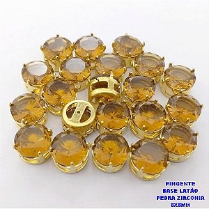 PINGENTE NO BRUTO PRONTO PARA O BANHO(POTE) /PINGENTE COM BASE 100% LATÃO DE 8X8MM(ZIRCONIA DE 8X8MM)VENDIDA POR UNIDADE / PESO 0,05GR - BRU28127